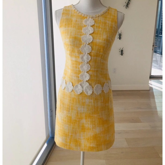 Laundry By Shelli Segal Dresses & Skirts - Laundry Dress Size 0 , Tweed Yellow